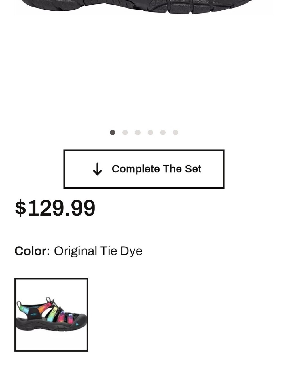 Keen Womans Tie-Dye Strap Newport Retro Sandal - Black with Rainbow - Picture 2 of 13